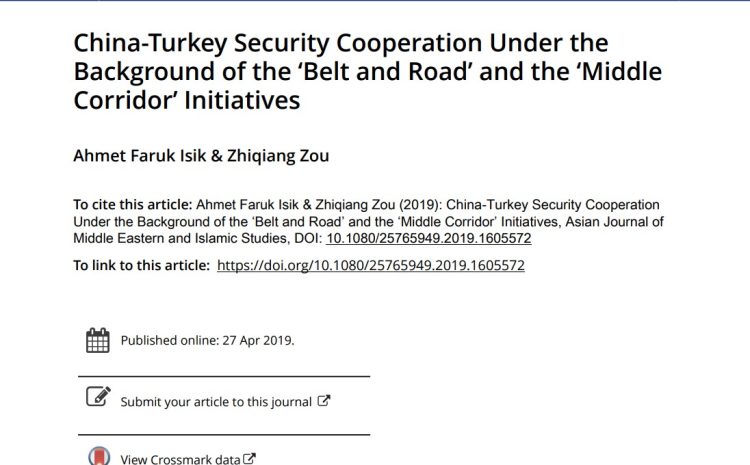  China-Turkey Security Cooperation Under